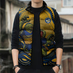 Personalized Parramatta Eels Sleeveless Puffer Jacket Aboriginal Dot Art - Dreamtime Rugby Mascot