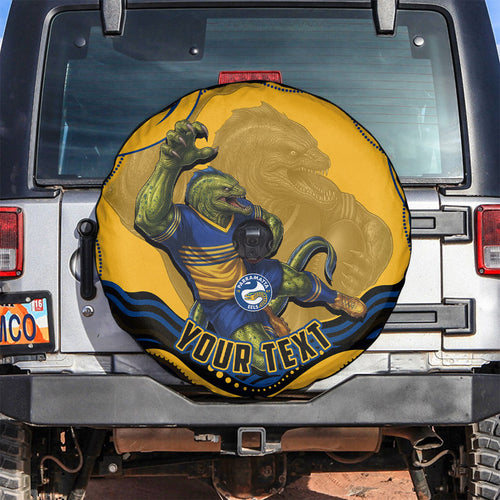 Personalized Parramatta Eels Spare Tire Cover Aboriginal Dot Art - Dreamtime Rugby Mascot