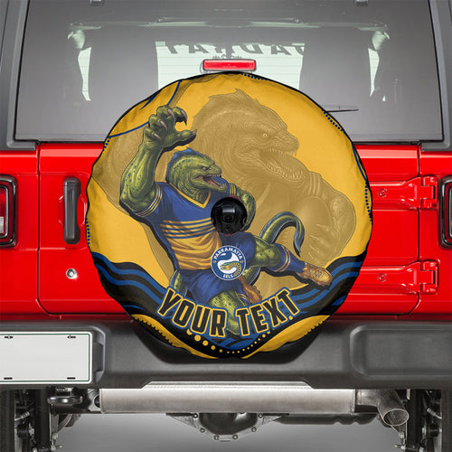 Personalized Parramatta Eels Spare Tire Cover Aboriginal Dot Art - Dreamtime Rugby Mascot