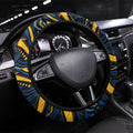Parramatta Eels Steering Wheel Cover Aboriginal Dot Art - Dreamtime Rugby Mascot