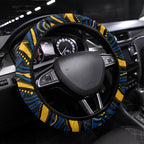 Parramatta Eels Steering Wheel Cover Aboriginal Dot Art - Dreamtime Rugby Mascot