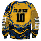Personalized Parramatta Eels Sweatshirt Aboriginal Dot Art - Dreamtime Rugby Mascot