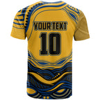 Personalized Parramatta Eels T Shirt Aboriginal Dot Art - Dreamtime Rugby Mascot
