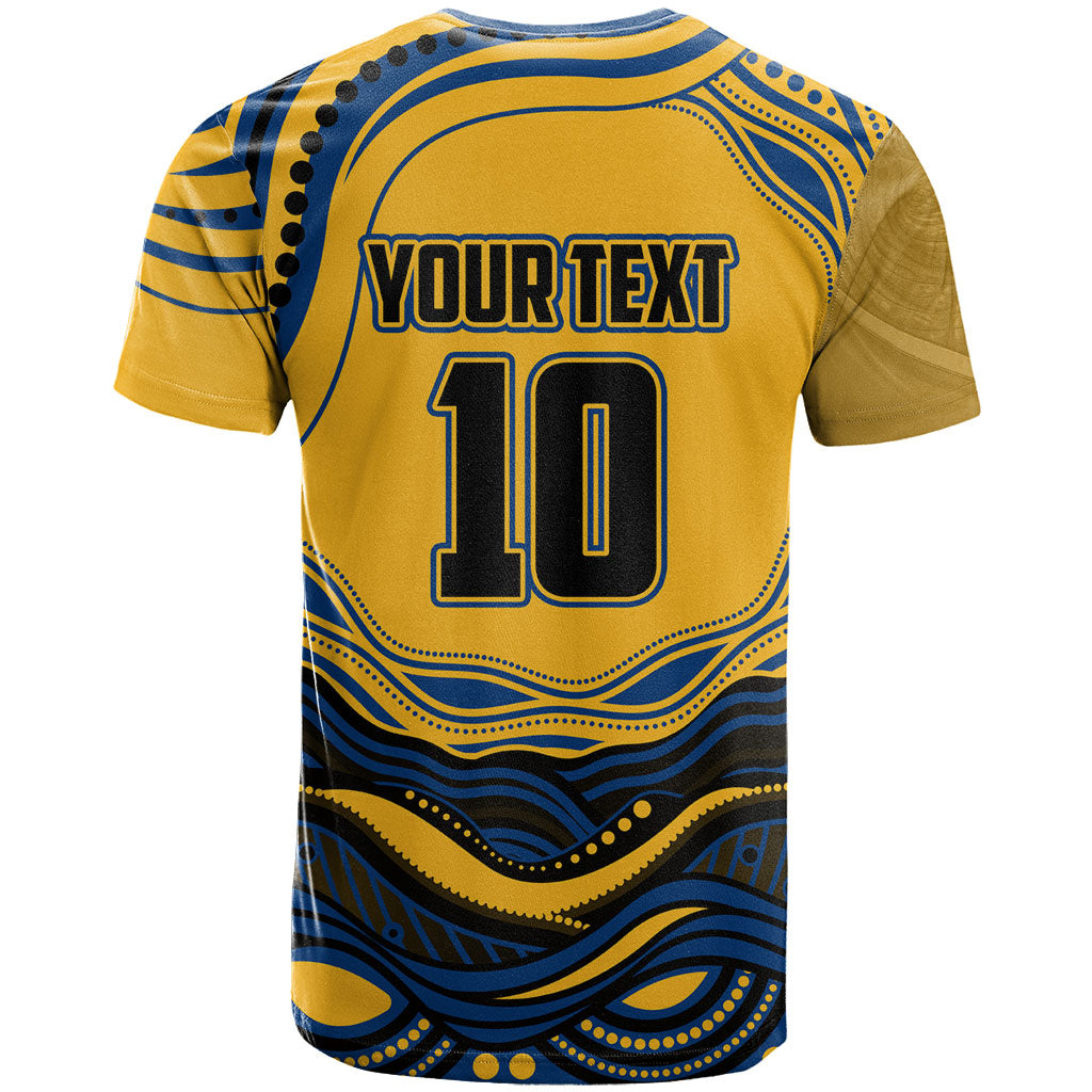 Personalized Parramatta Eels T Shirt Aboriginal Dot Art - Dreamtime Rugby Mascot