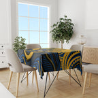 Personalized Parramatta Eels Tablecloth Aboriginal Dot Art - Dreamtime Rugby Mascot