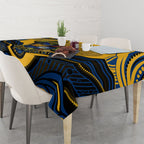 Personalized Parramatta Eels Tablecloth Aboriginal Dot Art - Dreamtime Rugby Mascot