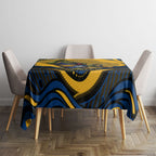 Personalized Parramatta Eels Tablecloth Aboriginal Dot Art - Dreamtime Rugby Mascot