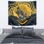 Personalized Parramatta Eels Tapestry Aboriginal Dot Art - Dreamtime Rugby Mascot