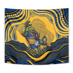 Personalized Parramatta Eels Tapestry Aboriginal Dot Art - Dreamtime Rugby Mascot