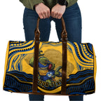 Personalized Parramatta Eels Travel Bag Aboriginal Dot Art - Dreamtime Rugby Mascot