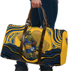Personalized Parramatta Eels Travel Bag Aboriginal Dot Art - Dreamtime Rugby Mascot