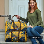 Personalized Parramatta Eels Travel Bag Aboriginal Dot Art - Dreamtime Rugby Mascot