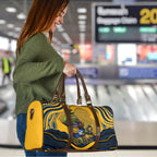 Personalized Parramatta Eels Travel Bag Aboriginal Dot Art - Dreamtime Rugby Mascot