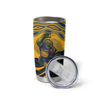 Personalized Parramatta Eels Tumbler Cup Aboriginal Dot Art - Dreamtime Rugby Mascot