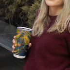 Personalized Parramatta Eels Tumbler Cup Aboriginal Dot Art - Dreamtime Rugby Mascot