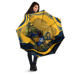 Personalized Parramatta Eels Umbrella Aboriginal Dot Art - Dreamtime Rugby Mascot