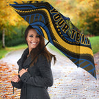 Personalized Parramatta Eels Umbrella Aboriginal Dot Art - Dreamtime Rugby Mascot