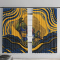 Personalized Parramatta Eels Window Curtain Aboriginal Dot Art - Dreamtime Rugby Mascot