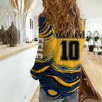 Personalized Parramatta Eels Women Casual Shirt Aboriginal Dot Art - Dreamtime Rugby Mascot