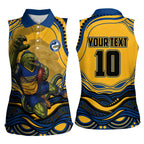 Personalized Parramatta Eels Women Sleeveless Polo Shirt Aboriginal Dot Art - Dreamtime Rugby Mascot
