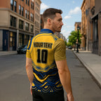 Personalized Parramatta Eels Zipper Polo Shirt Aboriginal Dot Art - Dreamtime Rugby Mascot