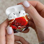 Personalized Redcliffe Dolphins AirPods Case Aboriginal Dot Art - Dreamtime Rugby Mascot