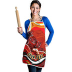 Personalized Redcliffe Dolphins Apron Aboriginal Dot Art - Dreamtime Rugby Mascot