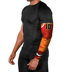 Personalized Redcliffe Dolphins Arm Sleeves Aboriginal Dot Art - Dreamtime Rugby Mascot