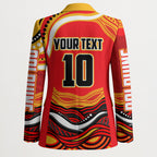 Personalized Redcliffe Dolphins Blazer Aboriginal Dot Art - Dreamtime Rugby Mascot