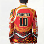 Personalized Redcliffe Dolphins Blazer Aboriginal Dot Art - Dreamtime Rugby Mascot