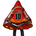 Personalized Redcliffe Dolphins Cloak Aboriginal Dot Art - Dreamtime Rugby Mascot