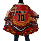 Personalized Redcliffe Dolphins Cloak Aboriginal Dot Art - Dreamtime Rugby Mascot