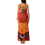 Personalized Redcliffe Dolphins Family Matching Tank Maxi Dress and Hawaiian Shirt Aboriginal Dot Art - Dreamtime Rugby Mascot