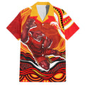 Personalized Redcliffe Dolphins Hawaiian Shirt Aboriginal Dot Art - Dreamtime Rugby Mascot
