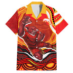 Personalized Redcliffe Dolphins Hawaiian Shirt Aboriginal Dot Art - Dreamtime Rugby Mascot