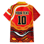Personalized Redcliffe Dolphins Hawaiian Shirt Aboriginal Dot Art - Dreamtime Rugby Mascot