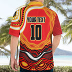 Personalized Redcliffe Dolphins Hawaiian Shirt Aboriginal Dot Art - Dreamtime Rugby Mascot