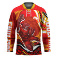 Personalized Redcliffe Dolphins Hockey Jersey Aboriginal Dot Art - Dreamtime Rugby Mascot