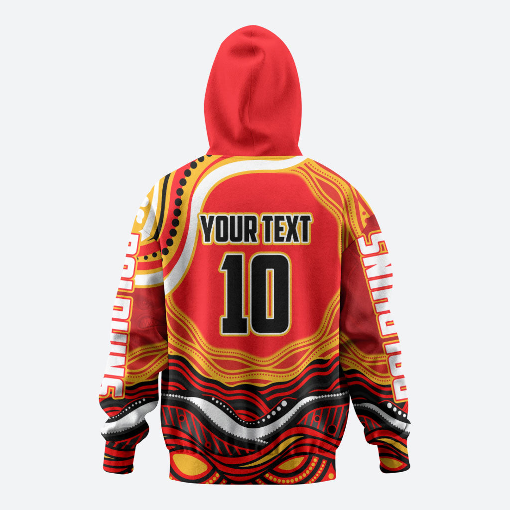 Personalized Redcliffe Dolphins Hoodie Aboriginal Dot Art - Dreamtime Rugby Mascot