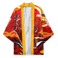 Personalized Redcliffe Dolphins Kimono Aboriginal Dot Art - Dreamtime Rugby Mascot