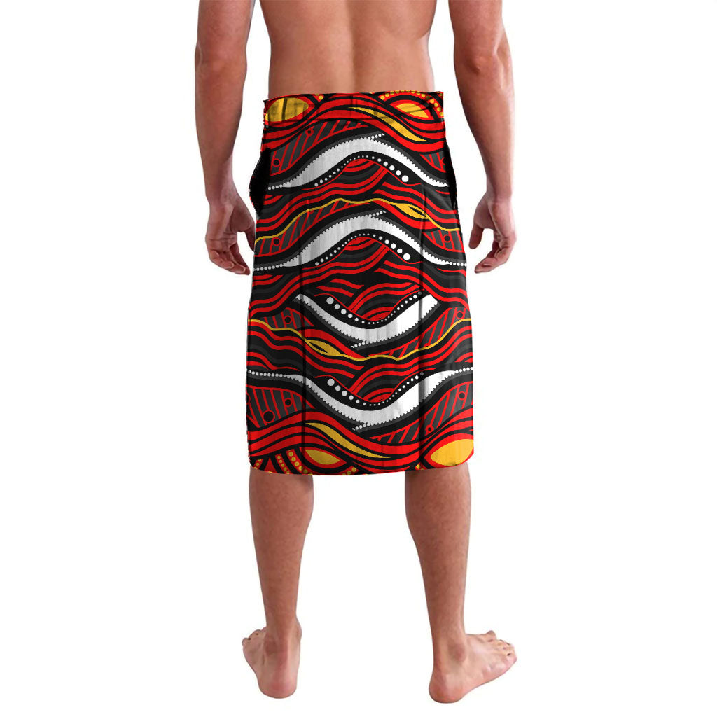 Personalized Redcliffe Dolphins Lavalava Aboriginal Dot Art - Dreamtime Rugby Mascot