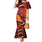 Personalized Redcliffe Dolphins Mermaid Dress Aboriginal Dot Art - Dreamtime Rugby Mascot