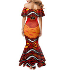 Personalized Redcliffe Dolphins Mermaid Dress Aboriginal Dot Art - Dreamtime Rugby Mascot