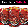 Personalized Redcliffe Dolphins Neck Gaiter Aboriginal Dot Art - Dreamtime Rugby Mascot