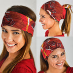 Personalized Redcliffe Dolphins Neck Gaiter Aboriginal Dot Art - Dreamtime Rugby Mascot