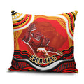 Personalized Redcliffe Dolphins Pillow Cover Aboriginal Dot Art - Dreamtime Rugby Mascot