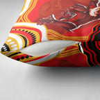 Personalized Redcliffe Dolphins Pillow Cover Aboriginal Dot Art - Dreamtime Rugby Mascot