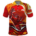 Personalized Redcliffe Dolphins Polo Shirt Aboriginal Dot Art - Dreamtime Rugby Mascot