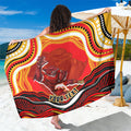 Personalized Redcliffe Dolphins Sarong Aboriginal Dot Art - Dreamtime Rugby Mascot