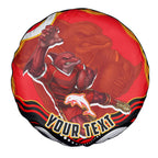 Personalized Redcliffe Dolphins Spare Tire Cover Aboriginal Dot Art - Dreamtime Rugby Mascot